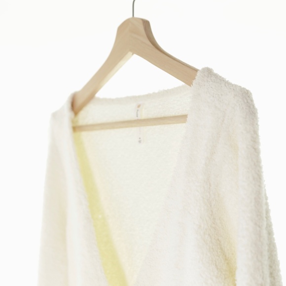 Anthropologie Daily Practice Ivory Fuzzy Teddy Bear Sweater Jogger Set Womens M - Picture 8 of 16